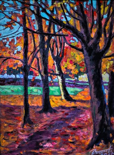 Trout Lake Fall 2, 12"×16" oil on canvas