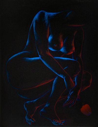 Figure No. 28, 22"×28" pastel on cardboard