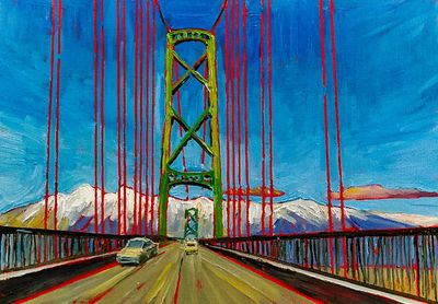 Lions Gate Bridge, 10"×14" oil on canvas