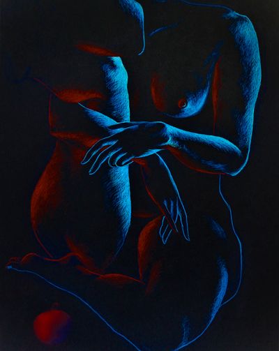 Figure No. 29, 22"×28" pastel on cardboard